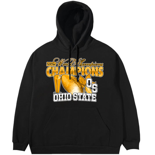 Ohio State Football 2025 Champions Gold Hoodie