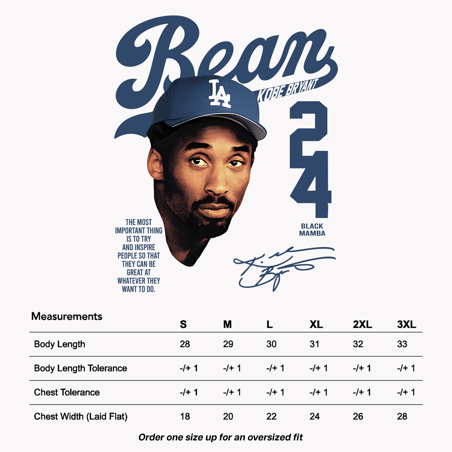 Kobe Bean Bryant Cursive Graphic T-Shirt