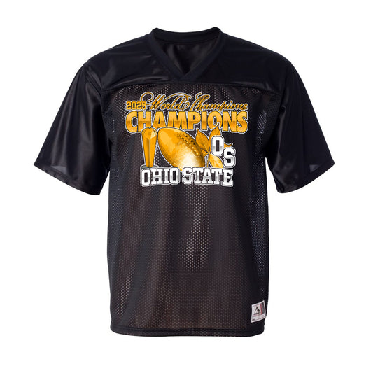 Ohio State Football 2025 Champions Gold Mesh Jersey