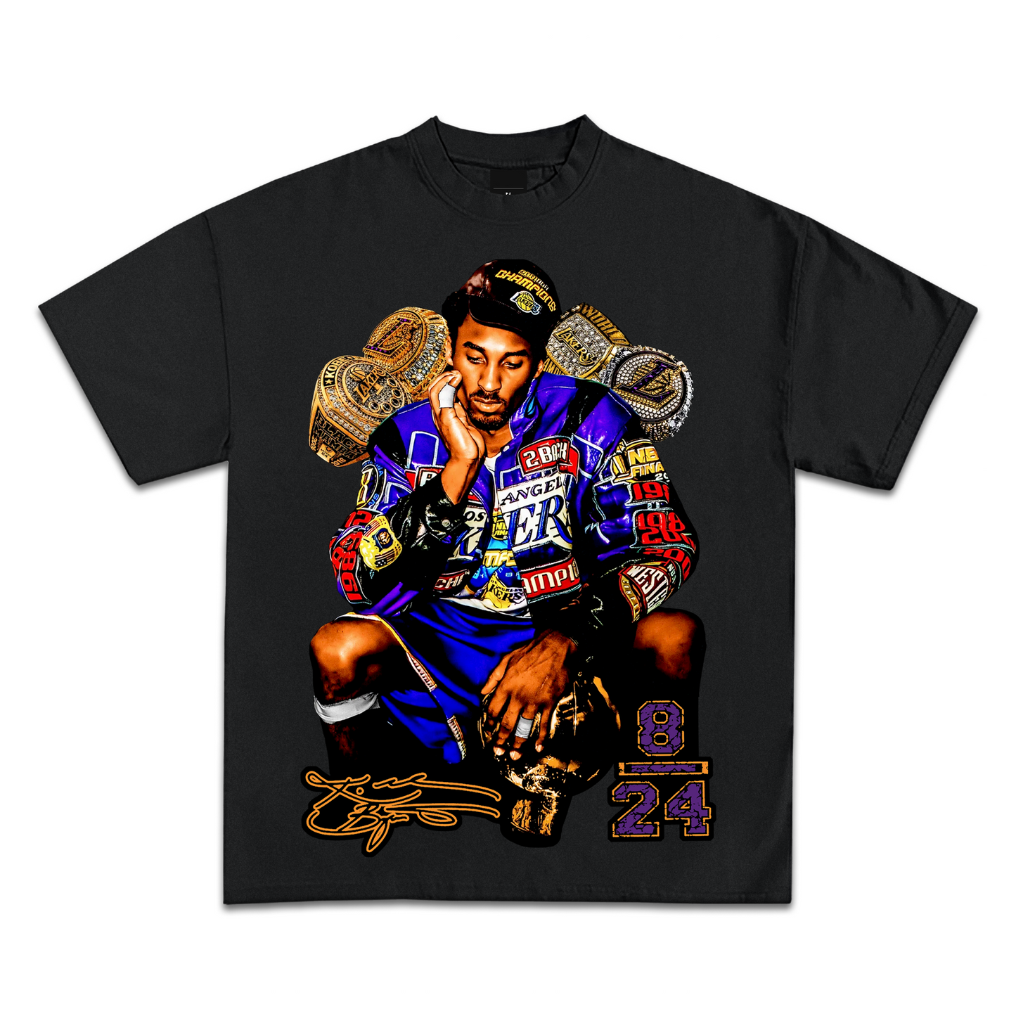 Kobe Championship Rings Graphic T-Shirt