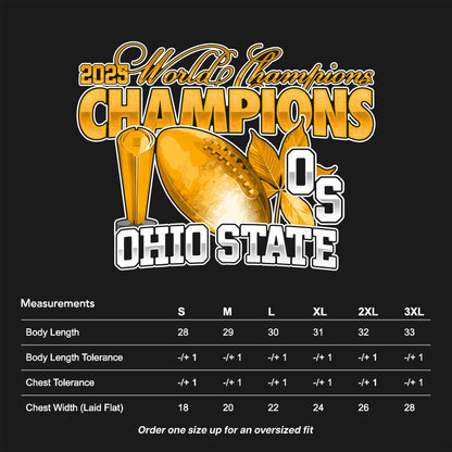 Ohio State Football 2025 Champions Gold T-Shirt