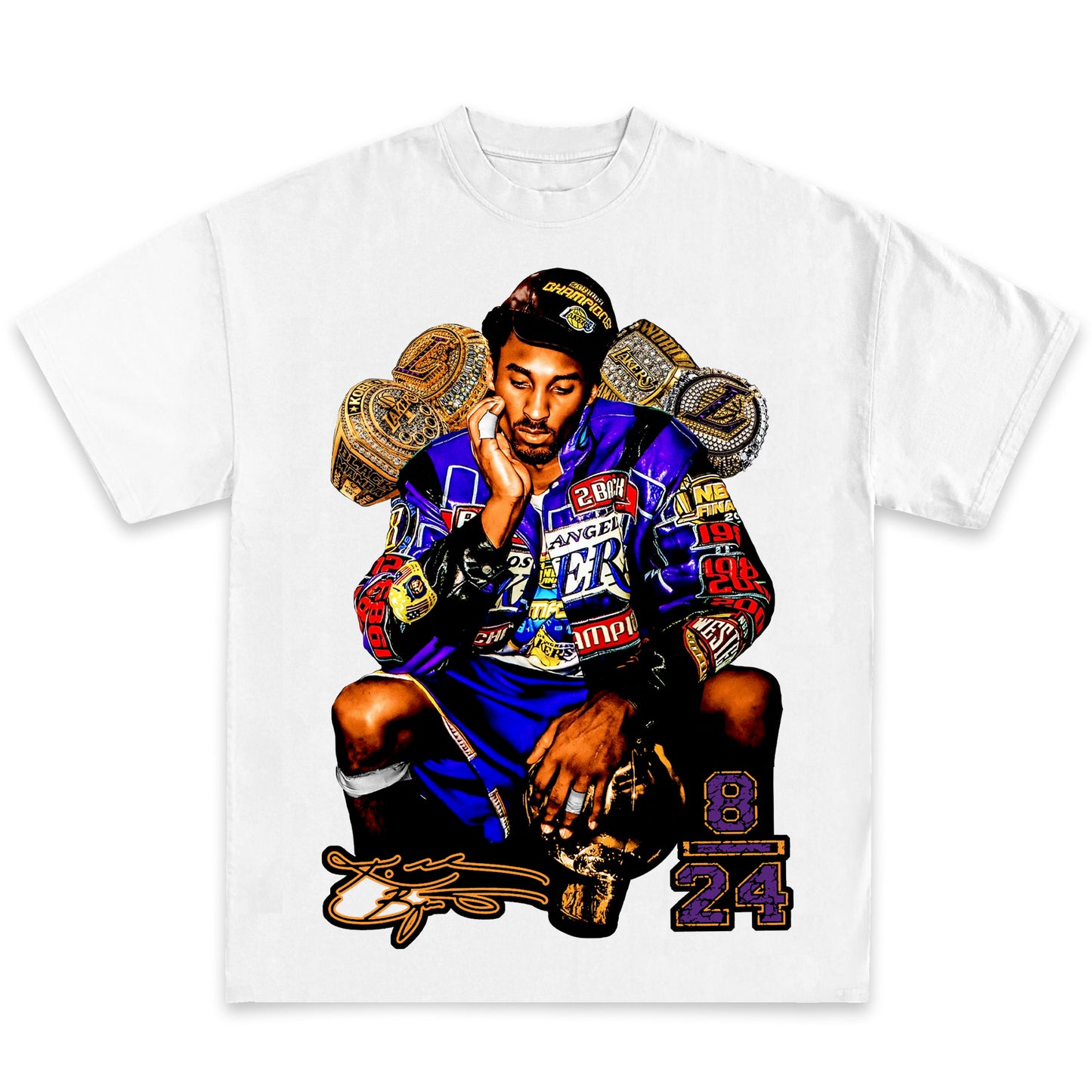 Kobe Championship Rings Graphic T-Shirt