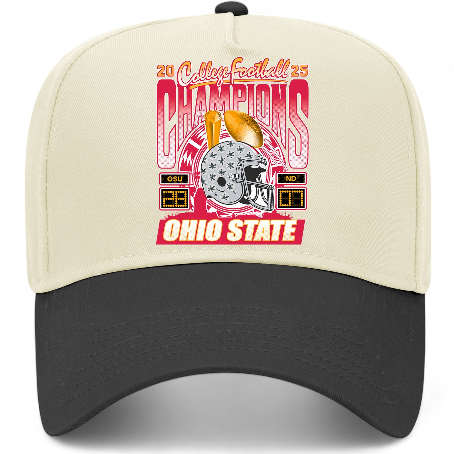 Ohio State Football 2025 Champions Vintage Trucker Hat