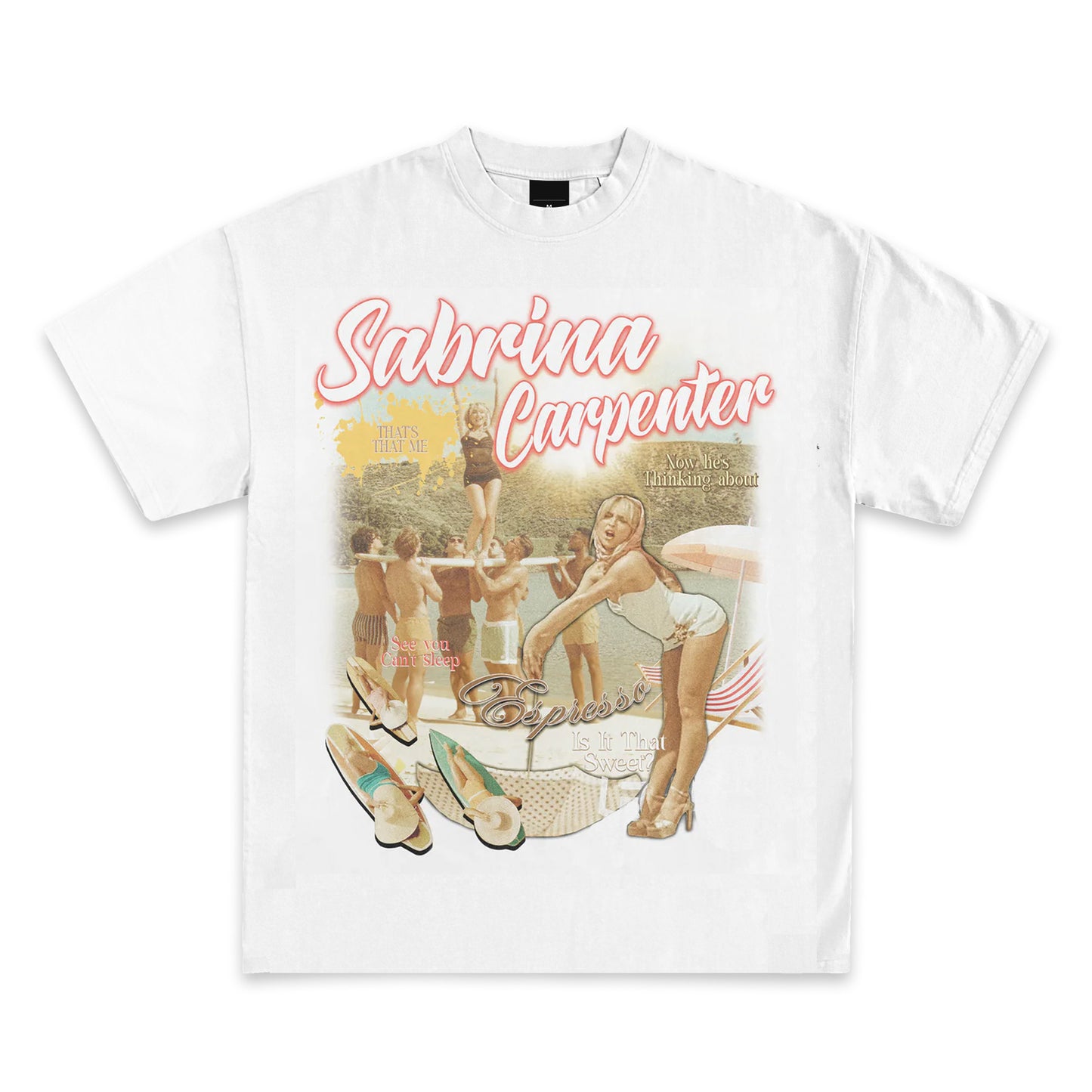 Sabrina Carpenter Graphic Shirt Espresso Short n' Sweet Please Please Please Tour Concert Merch