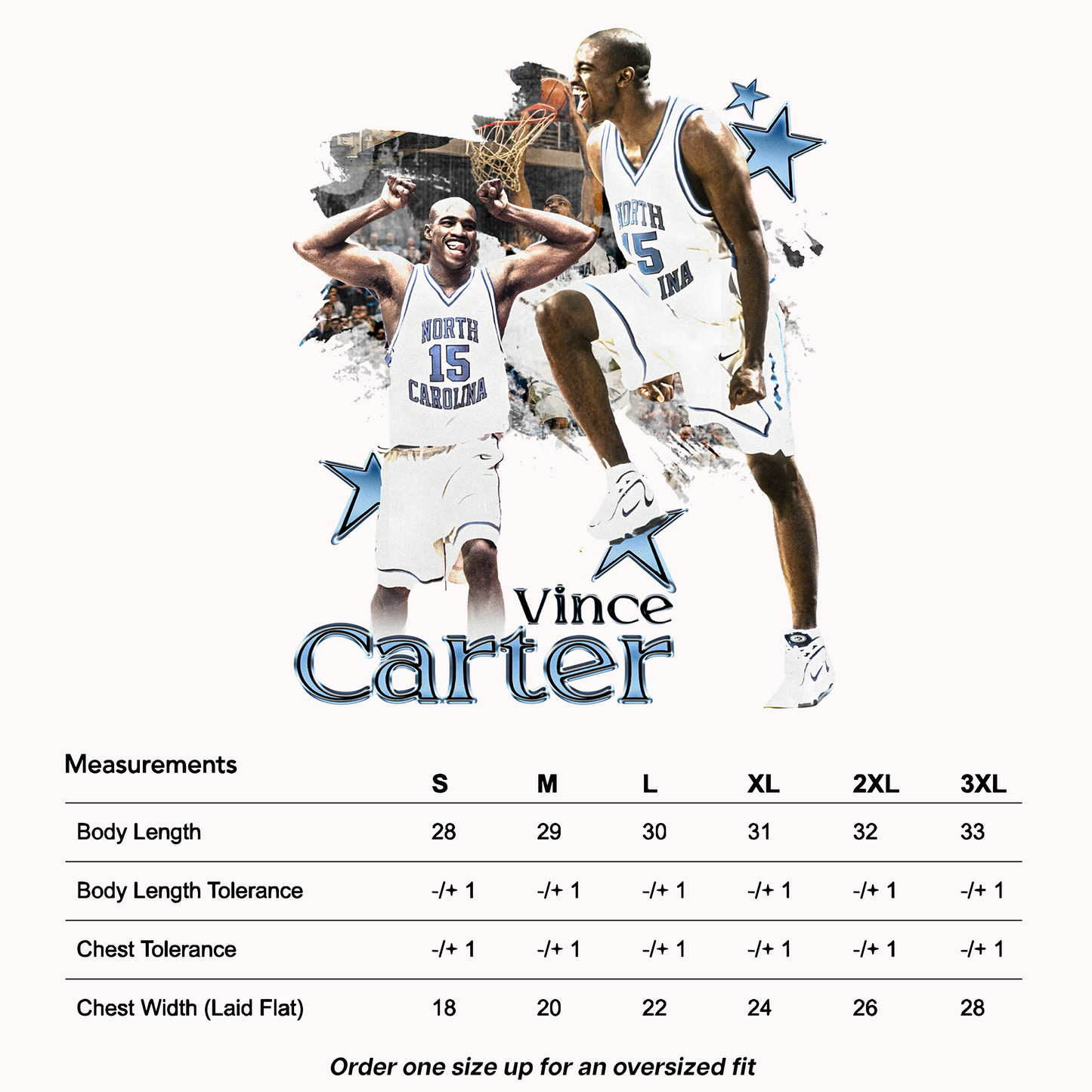 Vince Carter North Carolina Graphic T-Shirt