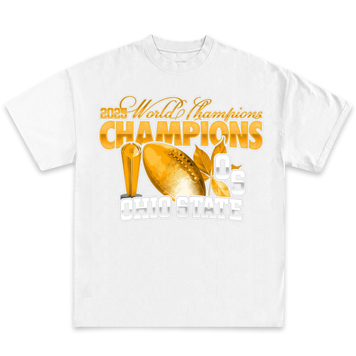 Ohio State Football 2025 Champions Gold T-Shirt