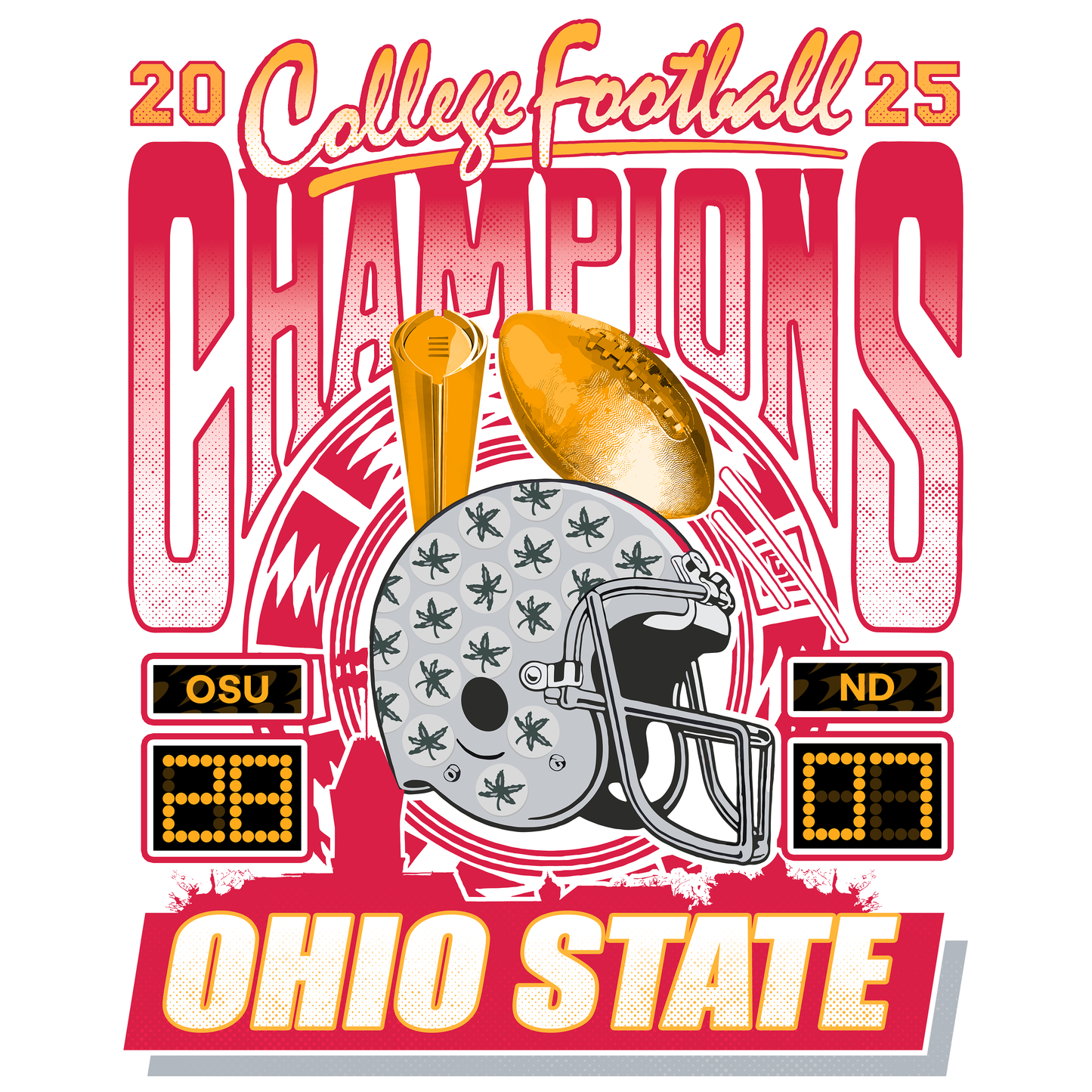 Ohio State Football 2025 Champions Vintage Hoodie