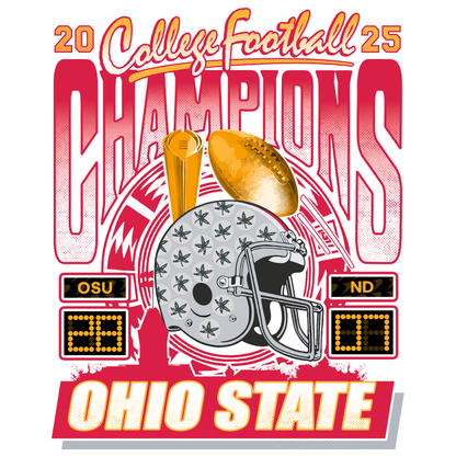 Ohio State Football 2025 Champions Vintage Hoodie