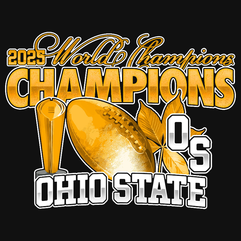 Ohio State Football 2025 Champions Gold Hoodie